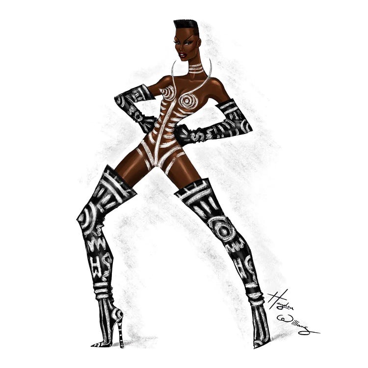 Grace Jones - Tribal by Hayden Williams wall art