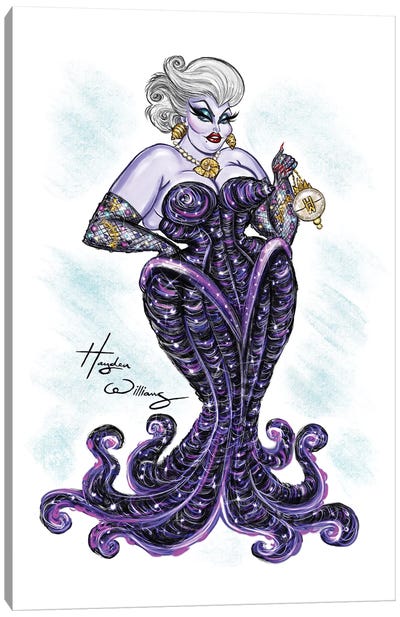 Villainous Divas Collection - Ursula Canvas Art Print - Ursula
