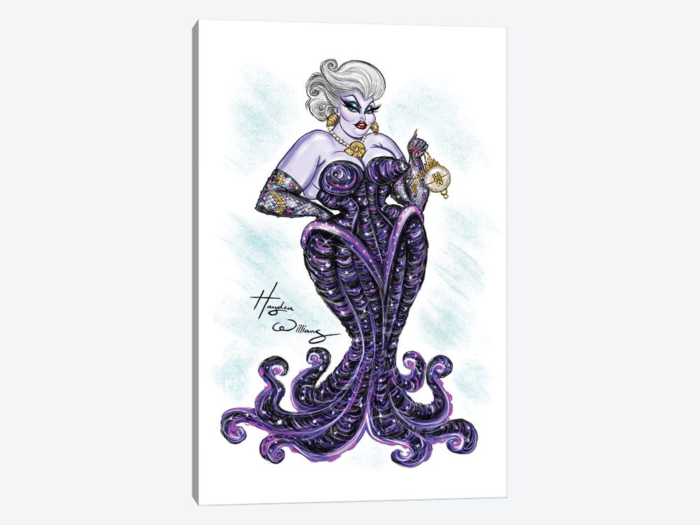 Villainous Divas Collection - Ursula by Hayden Williams 1-piece Canvas Wall Art