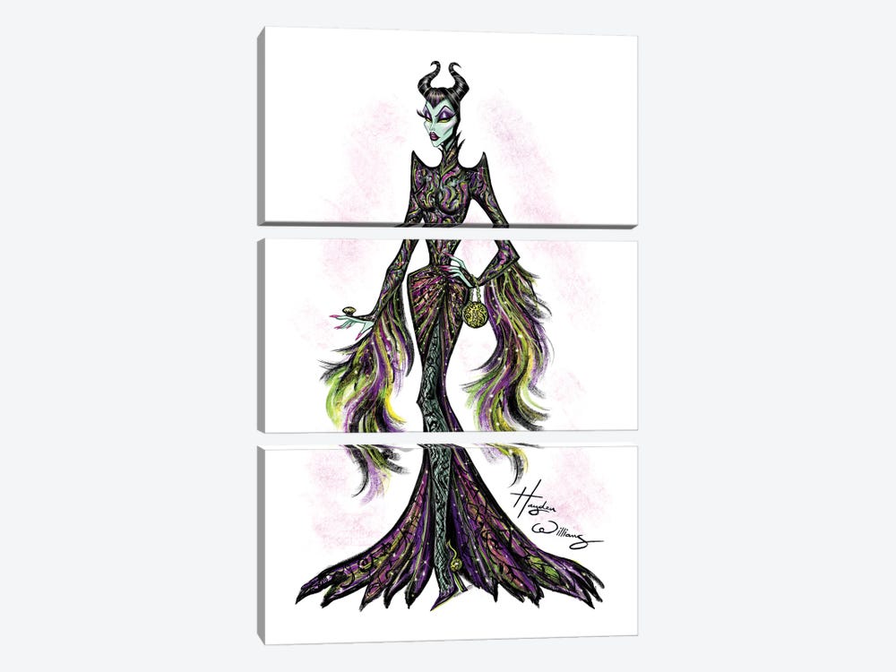 Villainous Divas Collection - Maleficent by Hayden Williams 3-piece Canvas Print