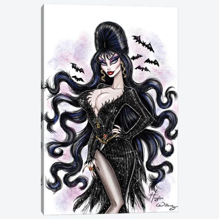 Elvira, Mistress of the Dark Canvas Print #HWI339} by Hayden Williams Canvas Artwork