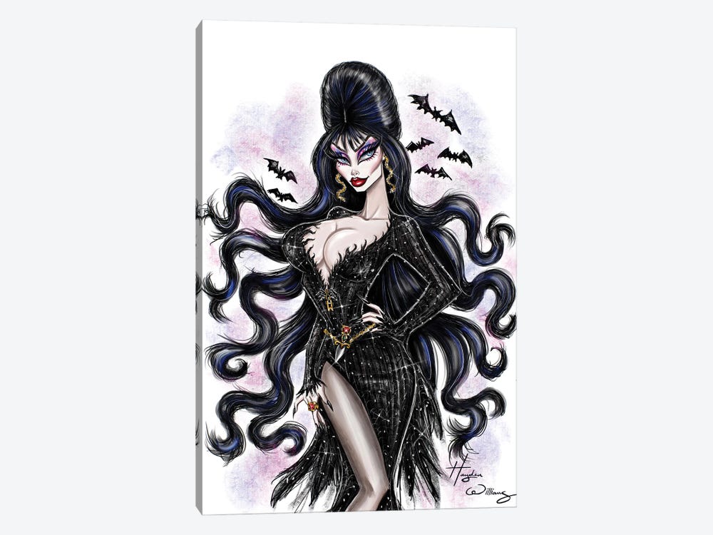 Elvira, Mistress of the Dark by Hayden Williams 1-piece Canvas Art