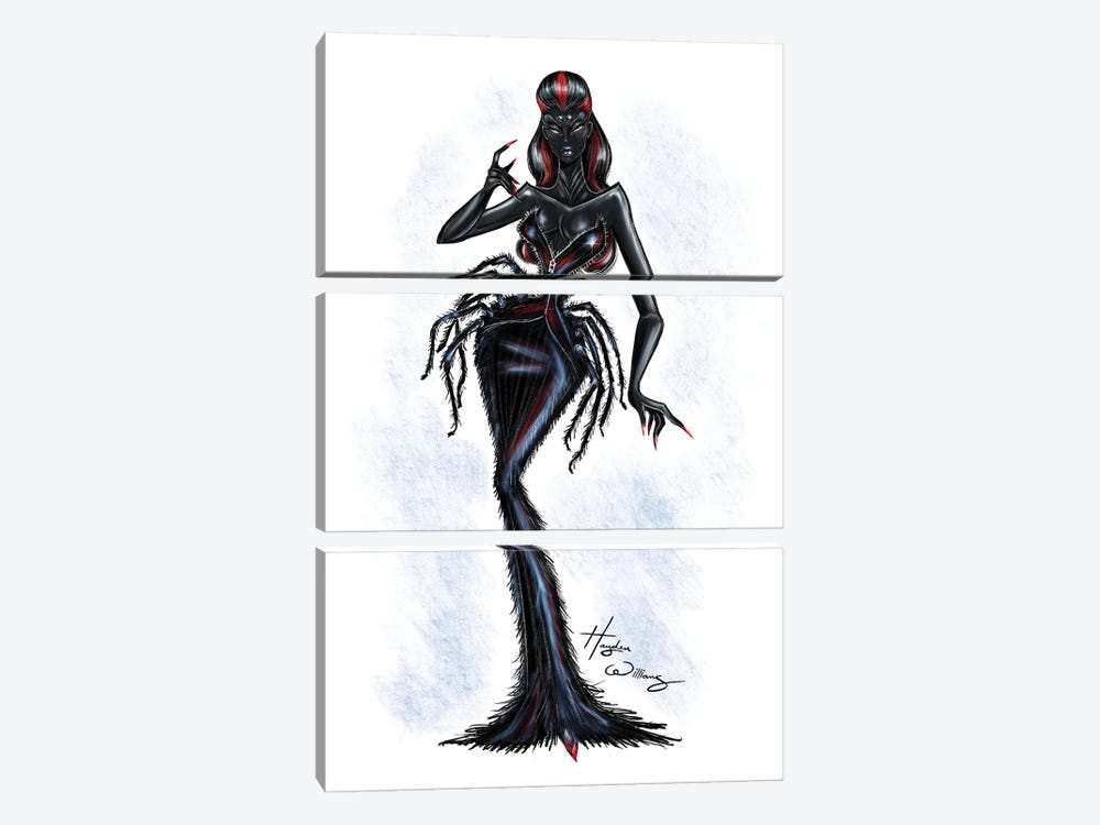 Black Widow by Hayden Williams 3-piece Canvas Print