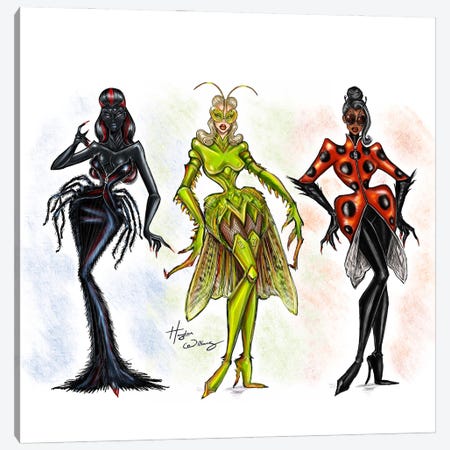 Les Insectes Collection Canvas Print #HWI345} by Hayden Williams Canvas Wall Art