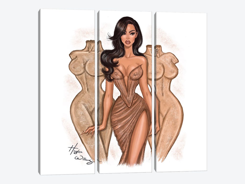 Kim Kardashian by Hayden Williams 3-piece Canvas Art