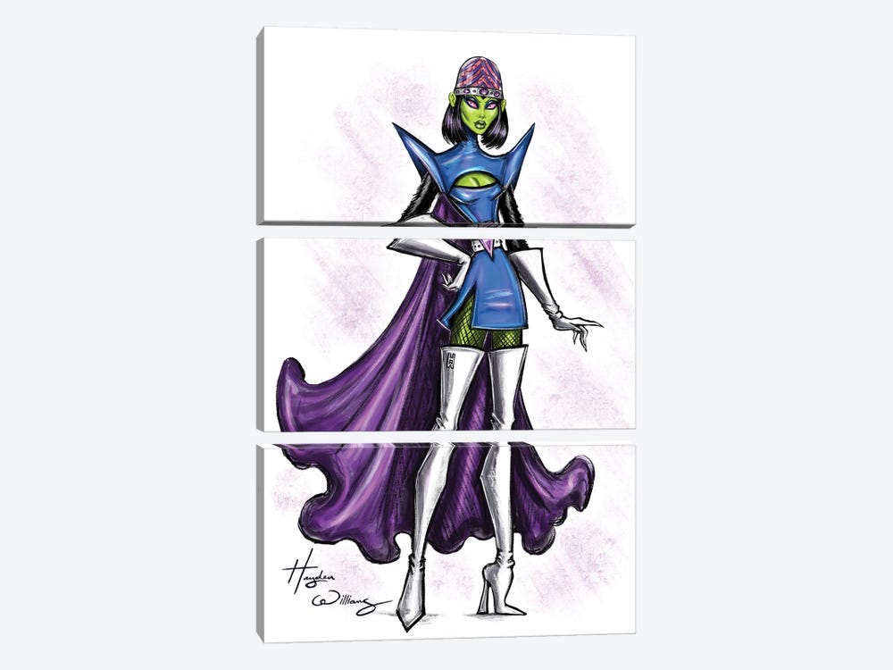 Powerpuff Girls Villains - Mojo Jojo by Hayden Williams 3-piece Canvas Art Print
