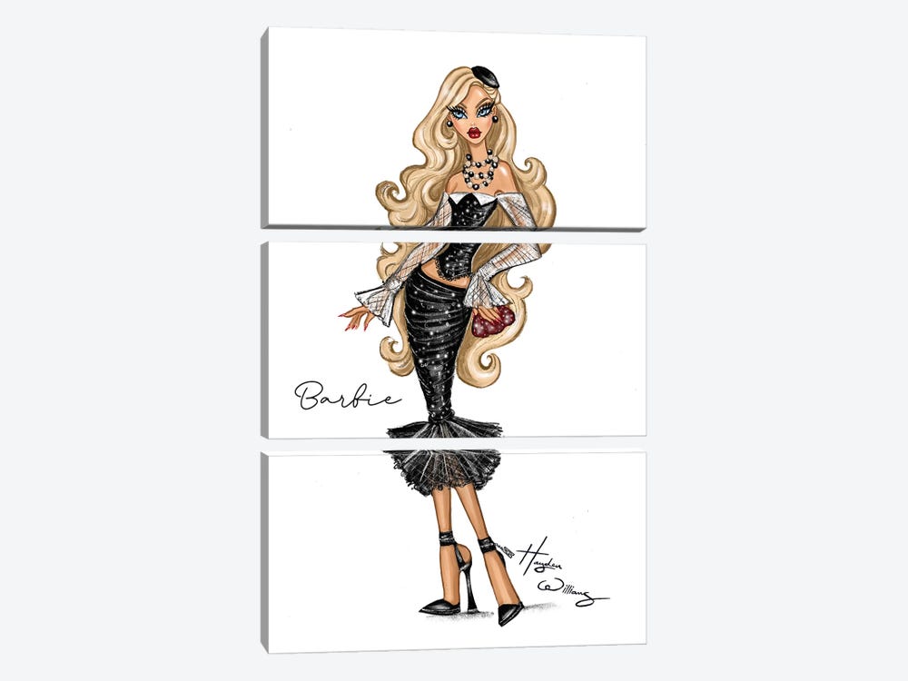 My Scene - Night On The Town Barbie by Hayden Williams 3-piece Canvas Wall Art