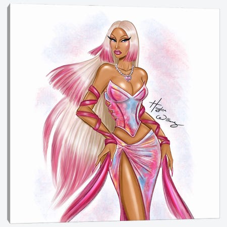 Nicki Minaj - Pink Friday 2 Canvas Print #HWI364} by Hayden Williams Canvas Artwork