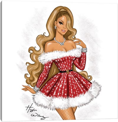 Mariah Carey - Queen Of Christmas Canvas Art Print - Mariah Carey