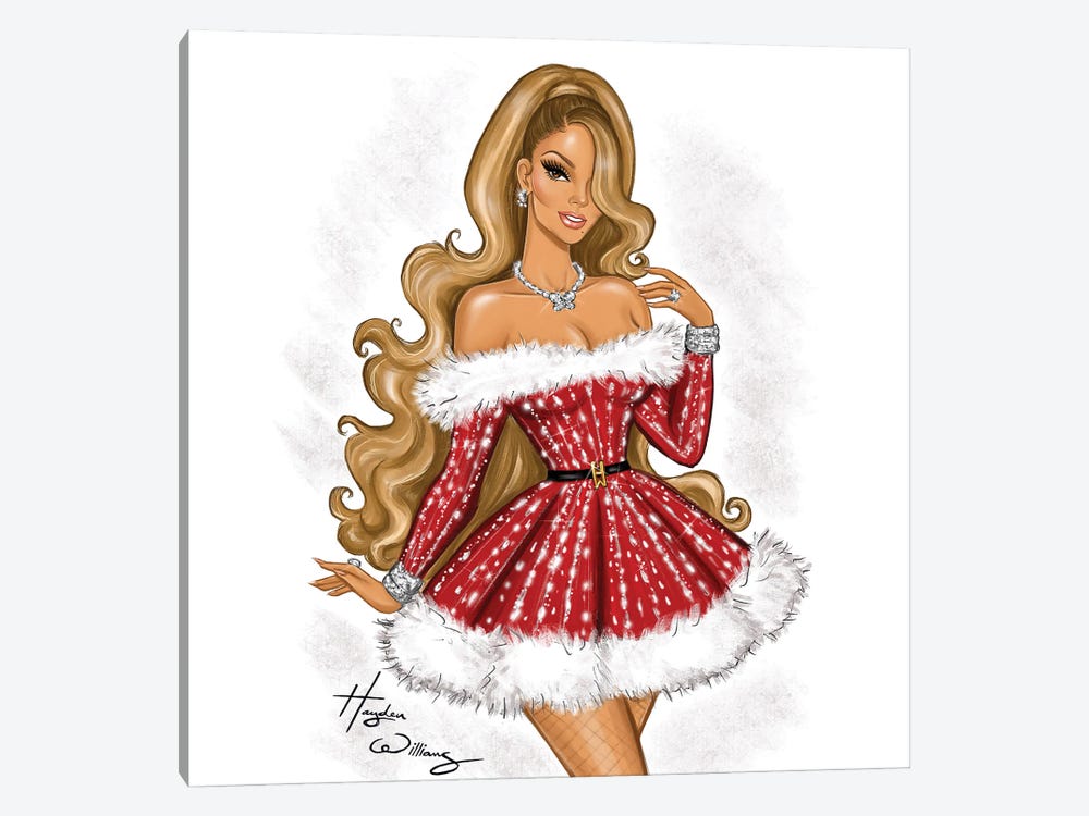 Mariah Carey - Queen Of Christmas by Hayden Williams 1-piece Canvas Artwork