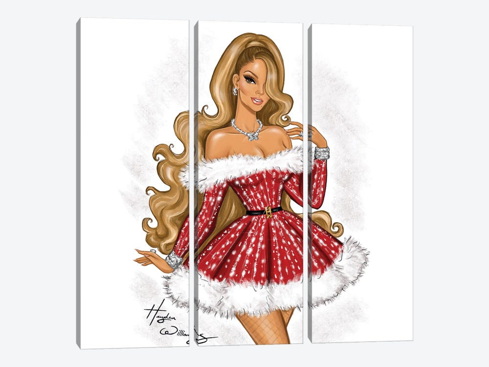 Mariah Carey - Queen Of Christmas by Hayden Williams 3-piece Canvas Artwork