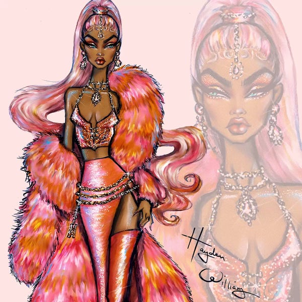 Fashion Illustrations: Living in Coral I by Hayden Williams