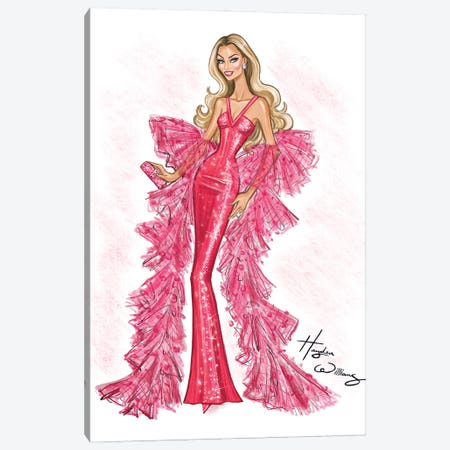 Superstar Barbie - Golden Globes 2024 Canvas Print #HWI371} by Hayden Williams Canvas Art