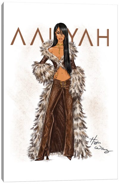 Aaliyah 2024 Canvas Art Print - Fashion Illustrations