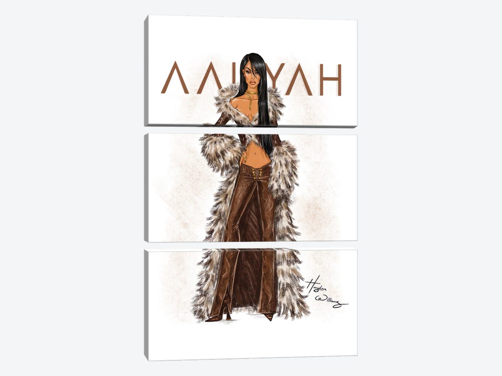 Aaliyah 2024 by Hayden Williams 3-piece Canvas Print