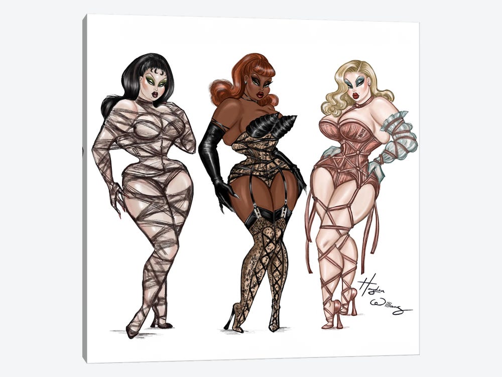 Curvaceous Beauties by Hayden Williams 1-piece Canvas Wall Art
