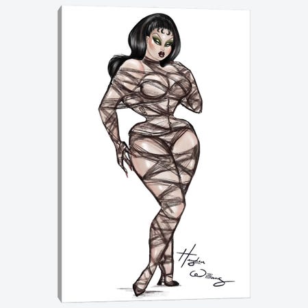 Curvaceous Beauties - Raven Canvas Print #HWI382} by Hayden Williams Canvas Print