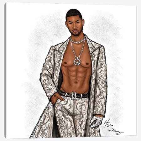 Usher Canvas Print #HWI386} by Hayden Williams Canvas Art