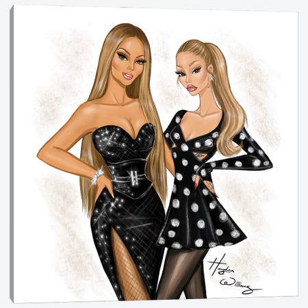 Mariah And Ariana Canvas Print #HWI388} by Hayden Williams Art Print