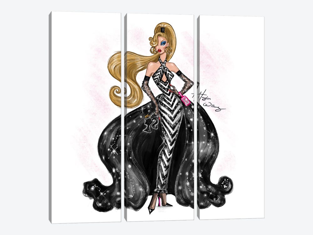 Barbie 65th Anniversary Couture by Hayden Williams 3-piece Canvas Art Print