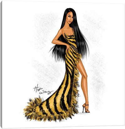 Aaliyah In Roberto Cavalli Canvas Art Print - Hayden Williams