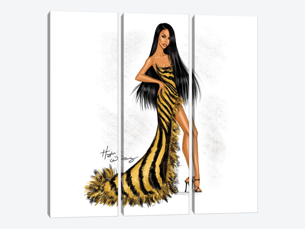 Aaliyah In Roberto Cavalli by Hayden Williams 3-piece Canvas Art