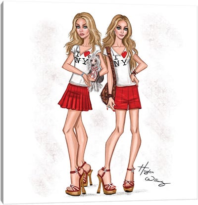 Mary-Kate and Ashley 'New York Minute' 20th Anniversary II Canvas Art Print - Hayden Williams