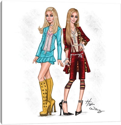 Mary-Kate and Ashley 'New York Minute' 20th Anniversary III Canvas Art Print - Hayden Williams