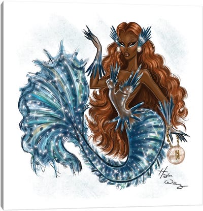 Mugler Mermaid Canvas Art Print - Hayden Williams