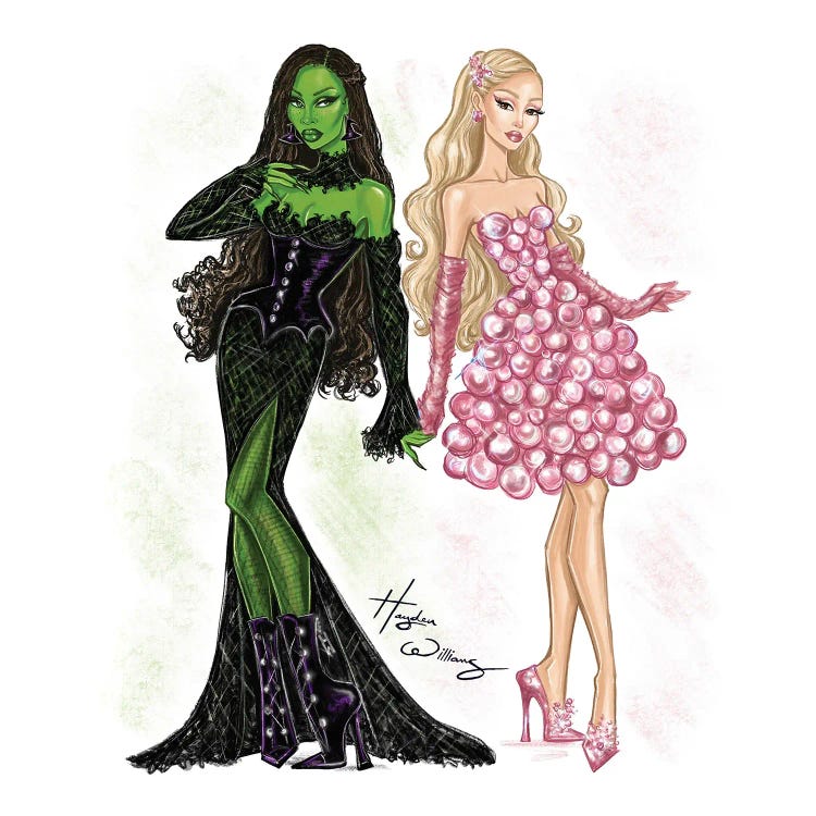 Wicked Movie - Elphaba And Glinda by Hayden Williams wall art