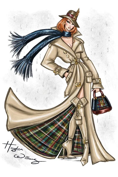 Fashion Illustrations: Trench Setter by Hayden Williams