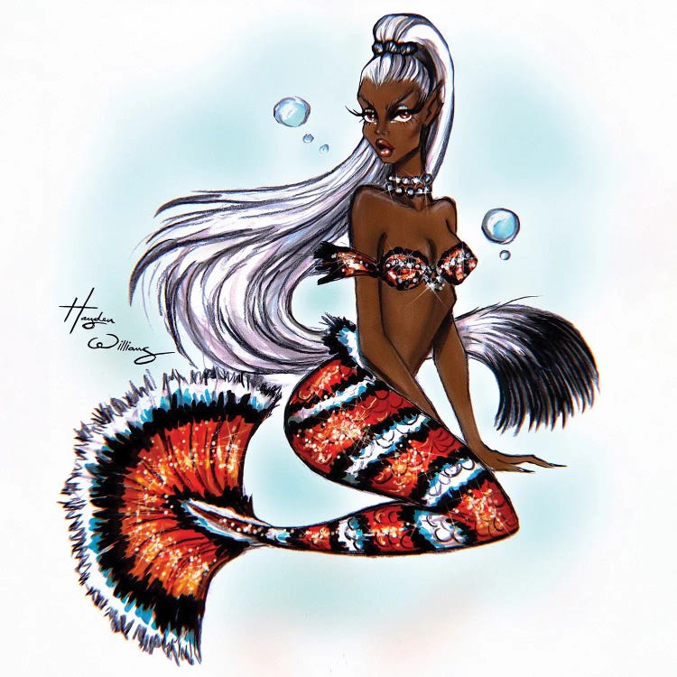 Clown Fish Mermaid by Hayden Williams wall art