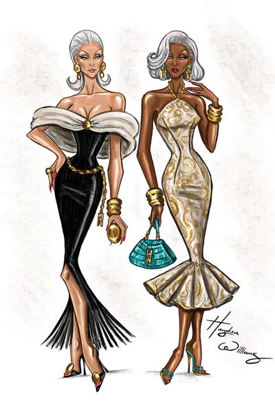 Canvas Art Prints: Two Chic Best Friends by Hayden Williams