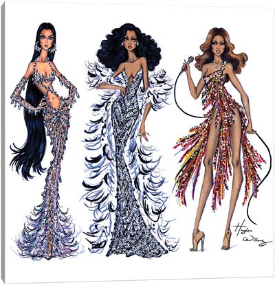 70's Divas Canvas Art Print - Cher