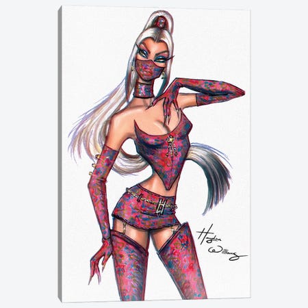 Fashion Ninja Canvas Print #HWI72} by Hayden Williams Canvas Artwork
