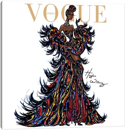 Vogue Africa Canvas Art Print - Hand Drawings & Sketches