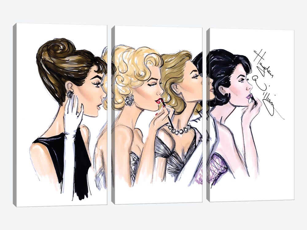 Old Hollywood Glam by Hayden Williams 3-piece Art Print