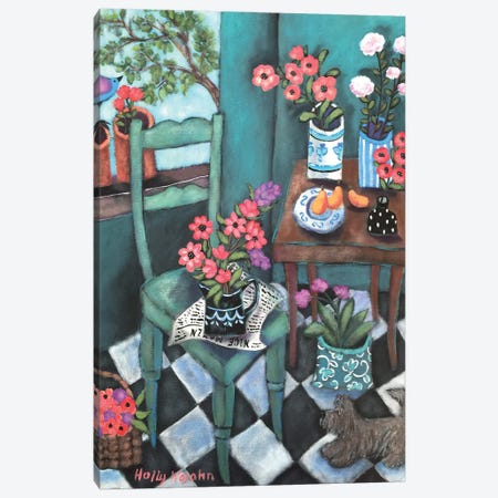 Flowery Corner Canvas Print #HWJ13} by Holly Wojahn Canvas Art Print