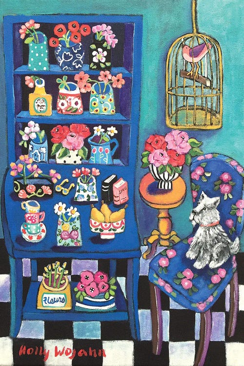 Sitting With The Flowers by Holly Wojahn wall art