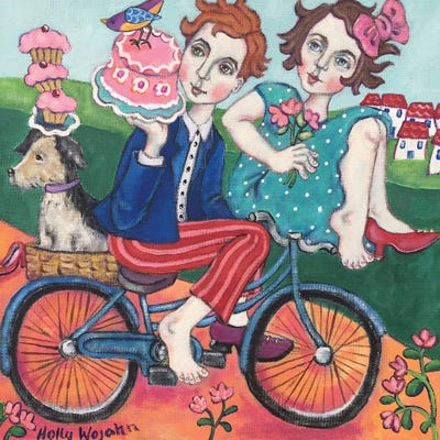 The Cake Getaway by Holly Wojahn canvas print