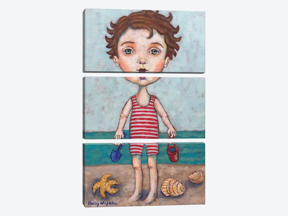 Beach Boy by Holly Wojahn 3-piece Canvas Artwork
