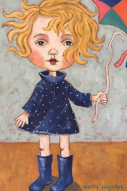 Windy With Wellies by Holly Wojahn wall art