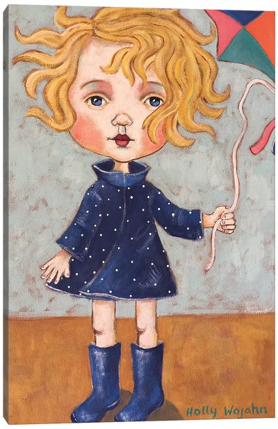 Windy With Wellies Canvas Art Print - Toys