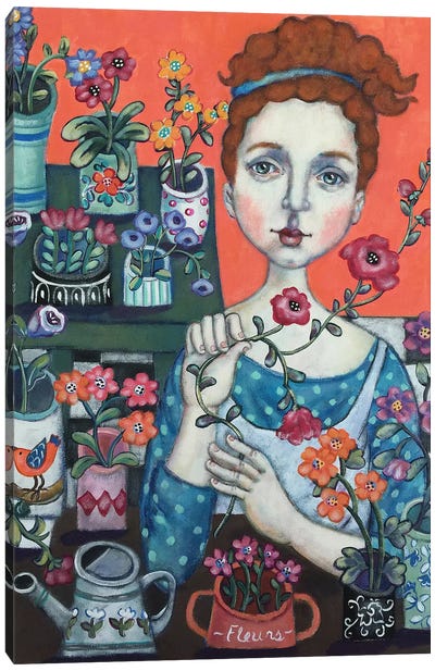 Belle Fleuriste Canvas Art Print - Holly Wojahn