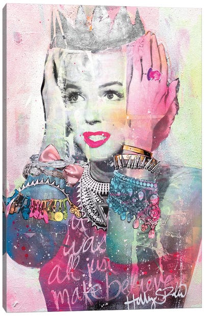 It Was All Just Make Believe Canvas Art Print - Models & Fashion Icons