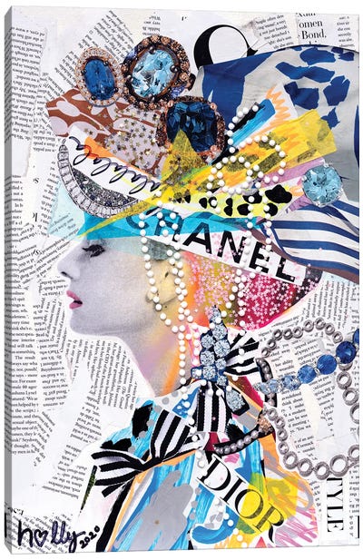 La La La Audrey Canvas Art Print - Fashion Typography