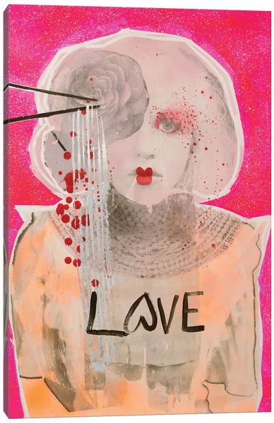 Courtney As Geisha Canvas Art Print - Courtney Love