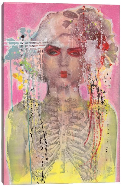 Debbie As Geisha Canvas Art Print - Skeleton Art