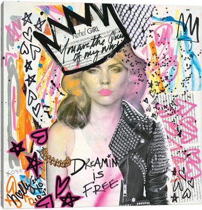 Dreamin  Debbie Canvas Art Print - Fashion Typography