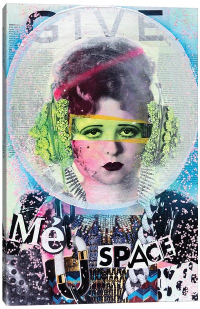 Give Me Space Canvas Art Print - Pop Collage